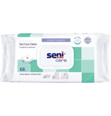 Салфетки влажные Классик с Алоэ вера и Аллантоином р.XL (20*25 см), №68, Seni Care